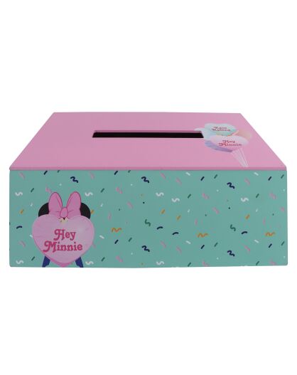 Boîte à mouchoirs Minnie vert/rose - 25x14x9 cm